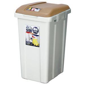 最新作 ゴミ箱 (10個セット) ダストボックス R分別ダストボックス45 屋外用 大容量 ジョイント式 ふた付き ブラウン 約45L 約幅34.5cm ゴミ箱、ダストボックス
