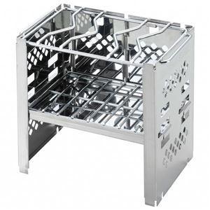 (12個セット) (キャプテンスタッグ) バーベキューコンロ (B6型) バッグ付 炭受け3段階調節 たためる (アウトドア)