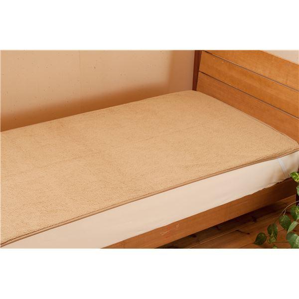 セール特価 薄型 吸湿発熱 日本製 キャメル 約140×200cm ダブル 寝具 敷パッド もこもこ 寝室 ベッドルーム エバーウォーム シープタッチ 敷きパッド