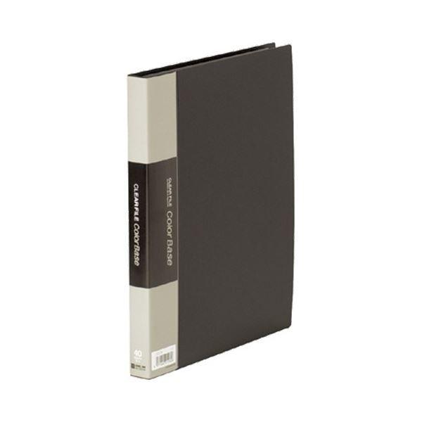 【完売】  キングジム クリアーファイル 1(10冊) 122CWクロ 黒 背幅24mm 40枚ポケット B5タテ カラーベース クリアファイル