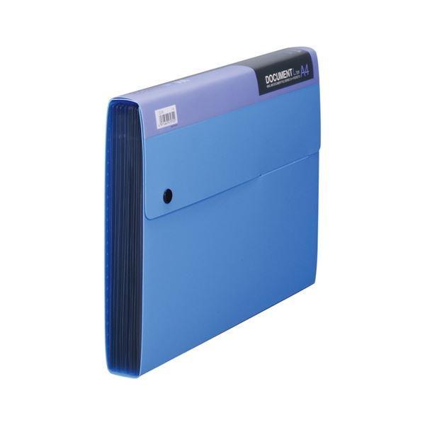 キングジム ドキュメントファイル A4・Lタイプ PP表紙 13ポケット 青 2276 1(5冊)
