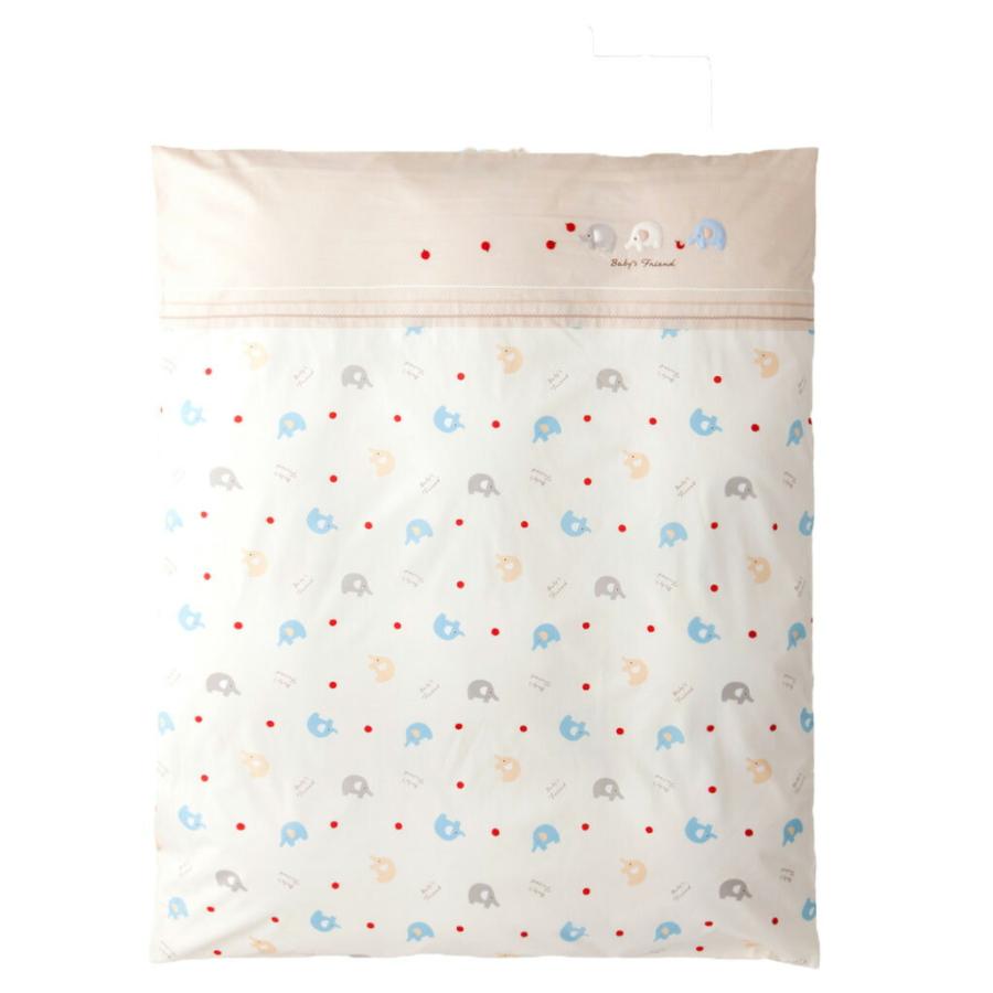 日本製　掛布団　カバーリング　単品　ぞうさん　125×100ｃｍ　洗い替え　赤ちゃん　ベビー寝具　綿100％