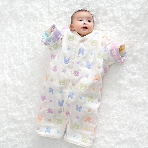 スリーパー 日本製 ガーゼスリーパー 袖付き ツーウェイスリーパー 六重ガーゼ カラフル 男の子 女の子 6重ガーゼ 出産祝い 春 夏 秋 冬 | 赤ちゃんの城 | 10