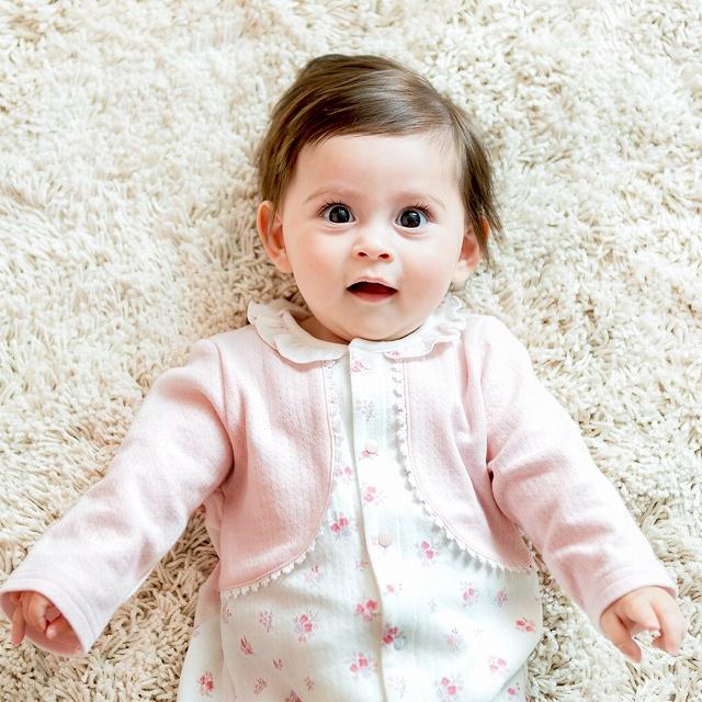 ロンパース・カバーオール ShirleyBredal Flora Rompers Dusty pink 赤ちゃんの城 ロンパース カバーオール フローラル 秋 冬 日本製