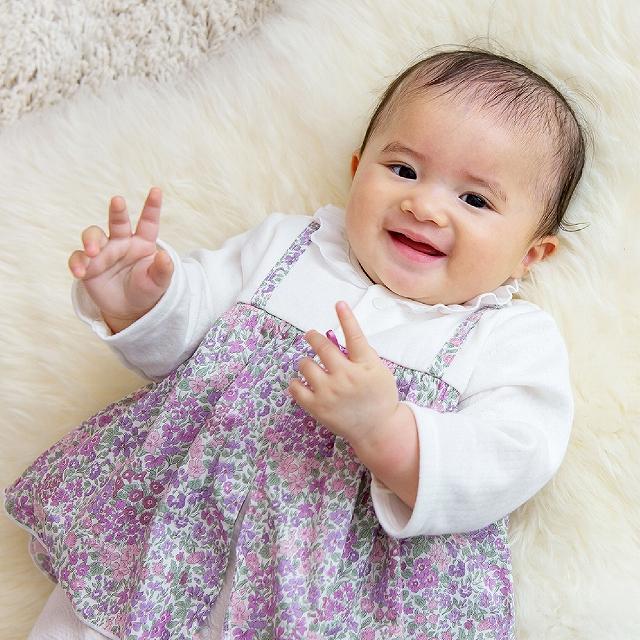 赤ちゃんの城 ロンパース カバーオール 70 80 女の子 日本製