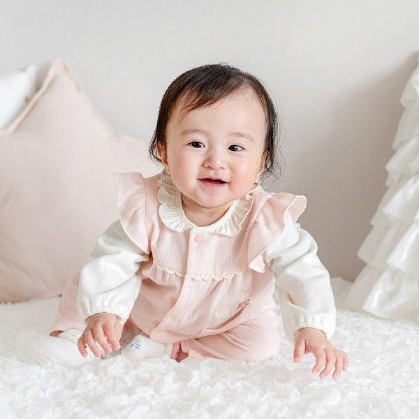 赤ちゃんの城 ロンパース カバーオール 70 80 女の子 日本製 うさ