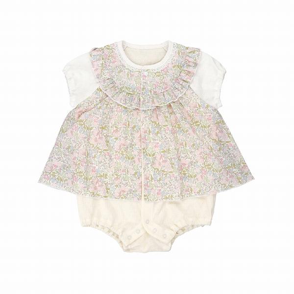 ロンパース 70 80 半袖 春 夏 日本製 出産準備 出産祝い ベビー服 リバティ 女の子 おしゃれ 子ども 子供 キッズの画像