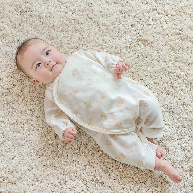 赤ちゃんの城 肌着 肌着付きウェア ナーシングウェア 50〜60 ふわくま 
