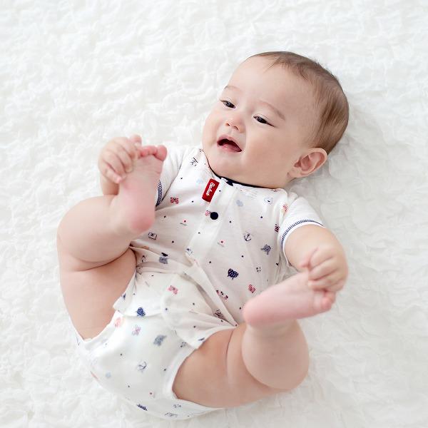 赤ちゃんの城 ロンパース 70 80 半袖 ボディオール 春 夏 日本製 出産