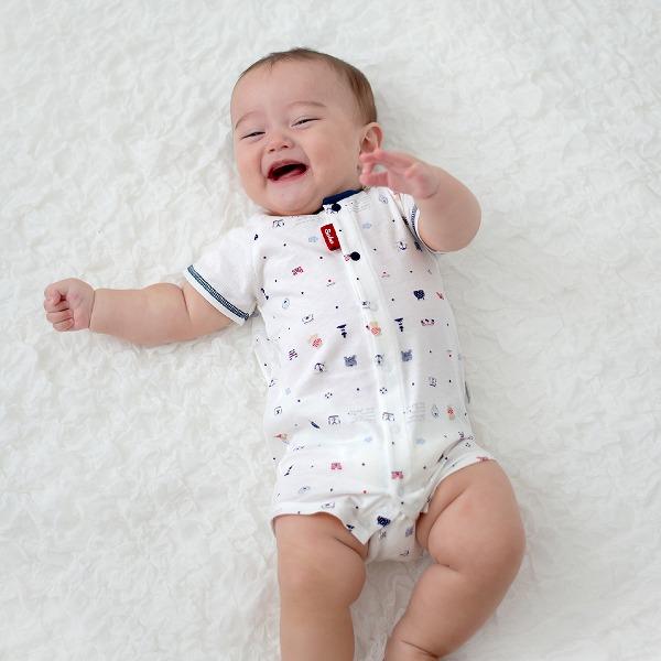 赤ちゃんの城 ロンパース 70 80 半袖 ボディオール 春 夏 日本製 出産