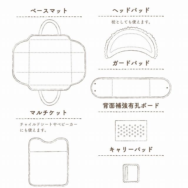 バッグdeクーファン クーハン 日本製 ベビー パステルトーイ  