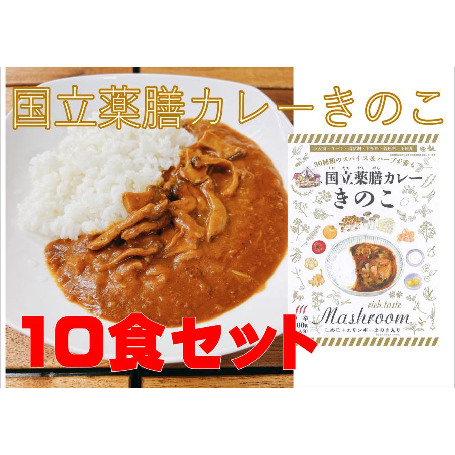 レトルト 「国立薬膳カレー きのこ」10食セット きのこ 中辛 スパイス30種類 | ブランド登録なし