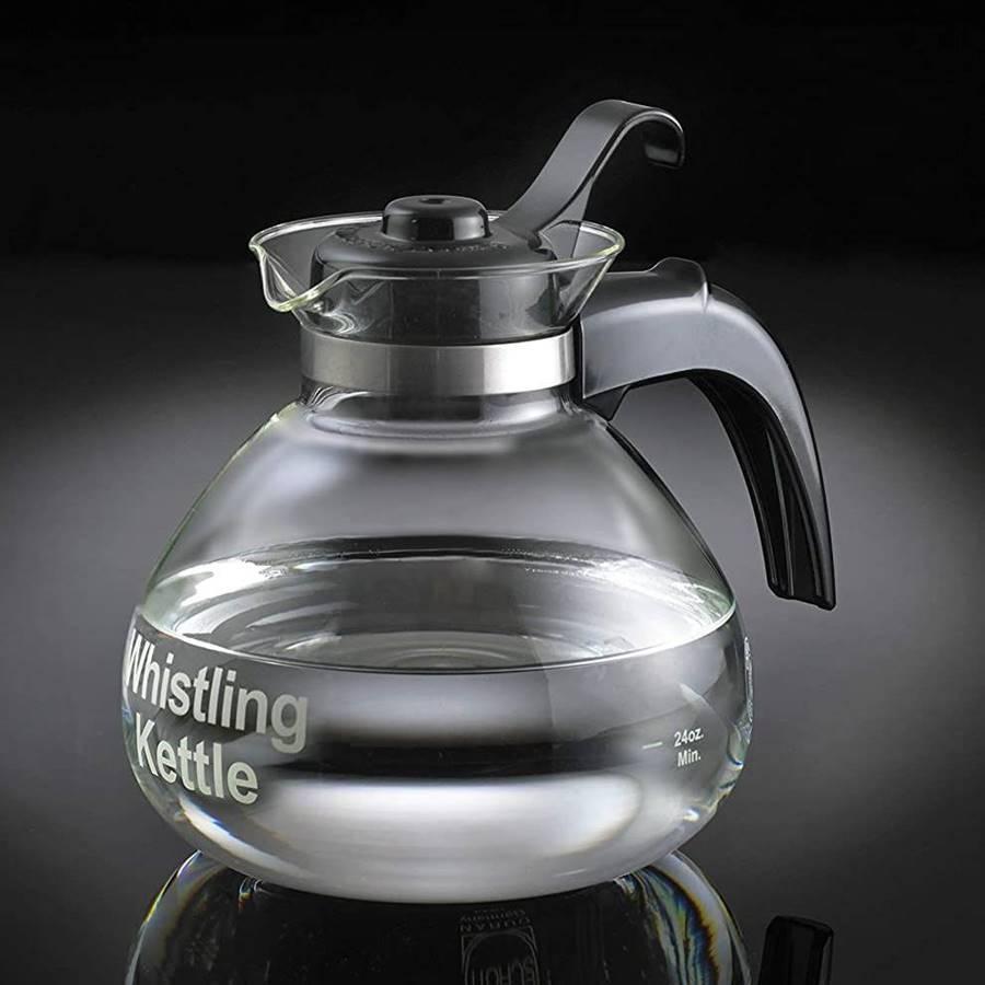 メデルコ 笛吹き ガラスケトル ティーポット 直火用 1.8L Medelco 12Cup Glass Stovetop Whistling