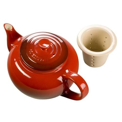 ルクルーゼ ティーポット チェリー レッド 赤 Le Creuset Stoneware 22Ounce Teapot with
