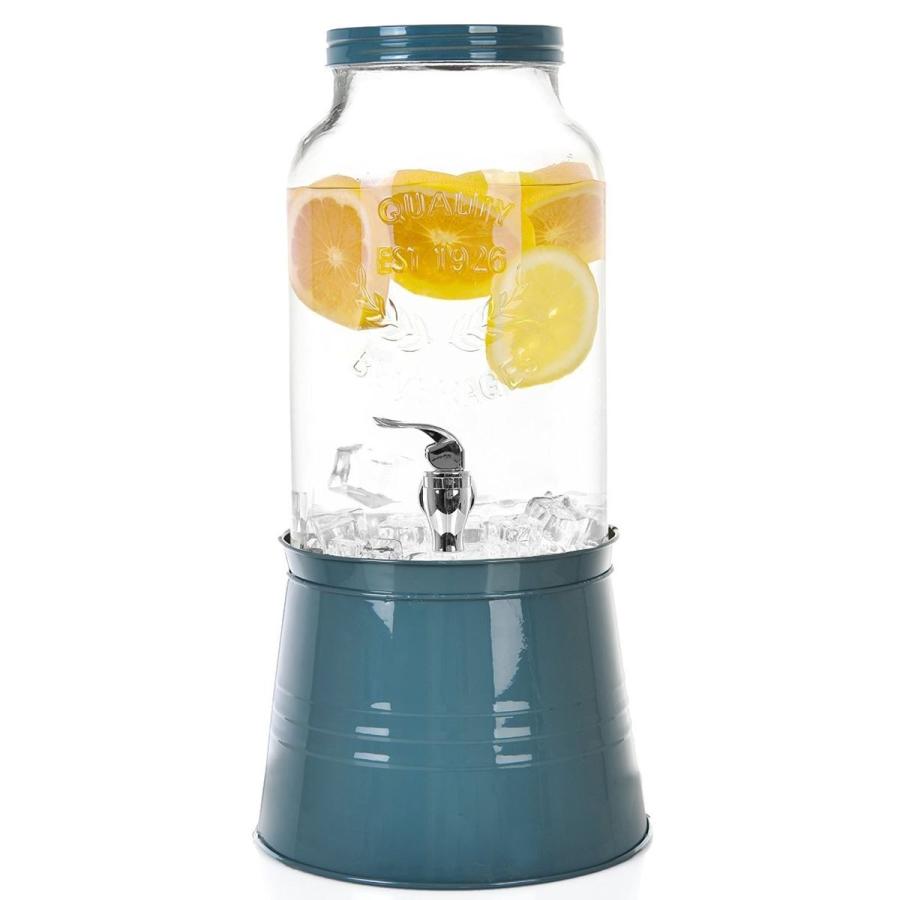飲料水サーバー ビバレッジディスペンサー ドリンクディスペンサー シンプルフロー シングル メイソンジャー 約5 6l ブルー Simple Flow Dispenser Darkblue Www Arilab Com Tr Index Php