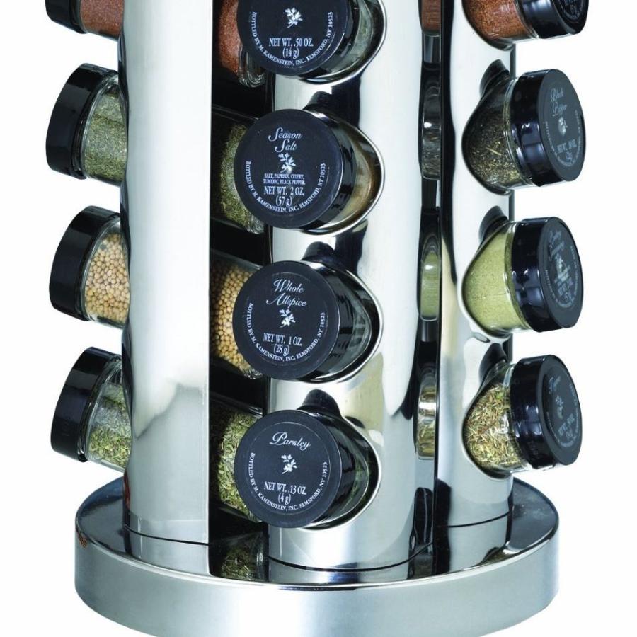 カメンステイン スパイス 回転式タワーラック 調味料入れ 最新 20ジャー Kamenstein Spice 30020 20-Jar  Revolving Tower