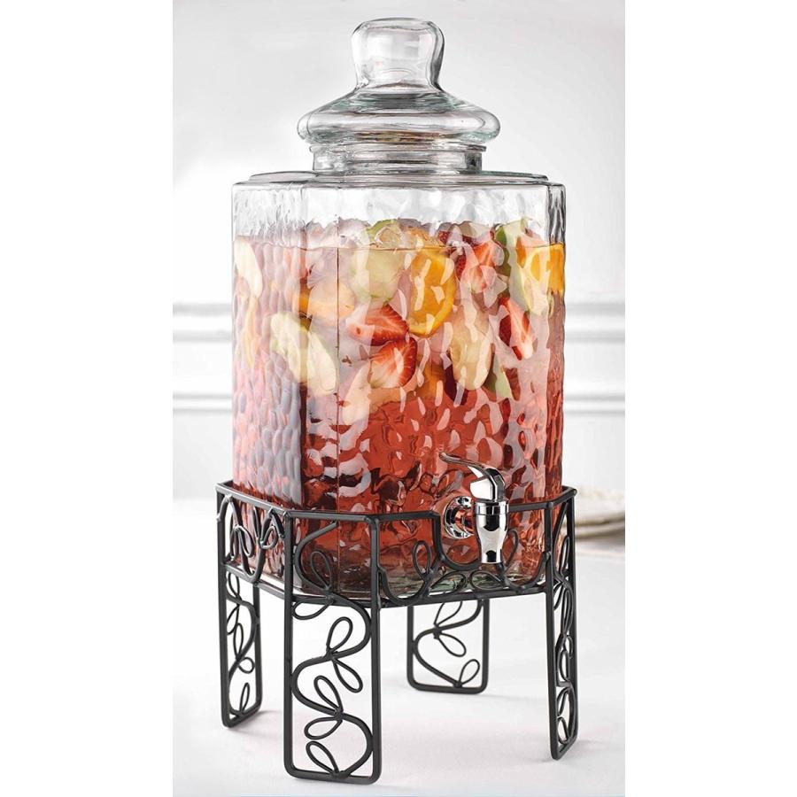 Akt8飲料水サーバー ビバレッジディスペンサー ドリンクディスペンサー Hammered Beverage Glass 飲料サーバー