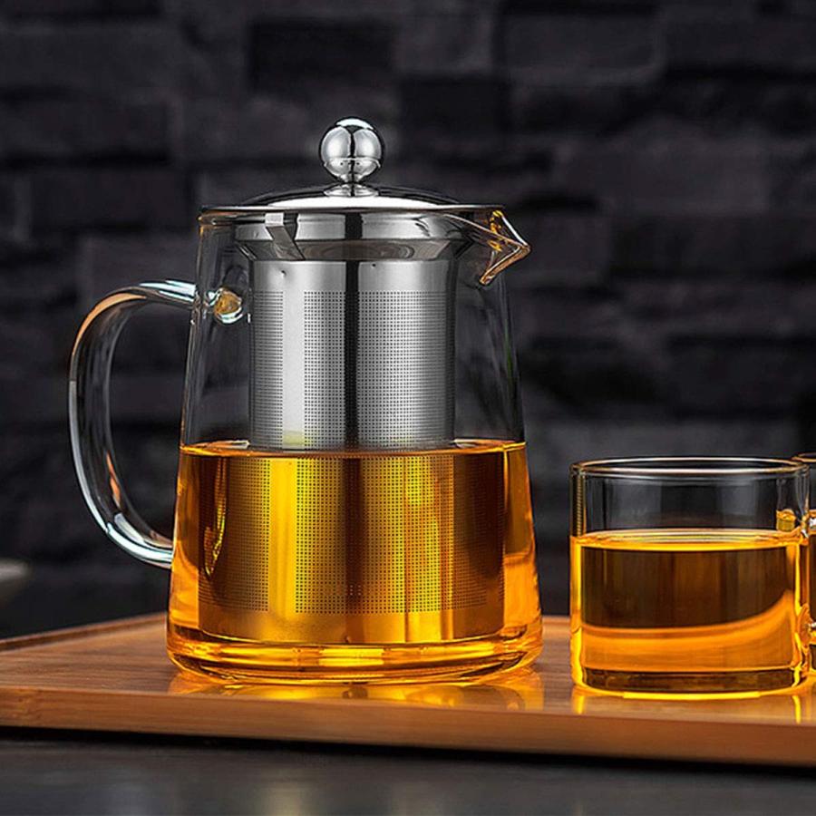 ガラスケトル ガラスティーポット ガラスポット 950ml 茶こし付 ガラス製急須 耐熱ガラス 直火OK Glass Teapot Tea Kettle Stovetop Safel_2