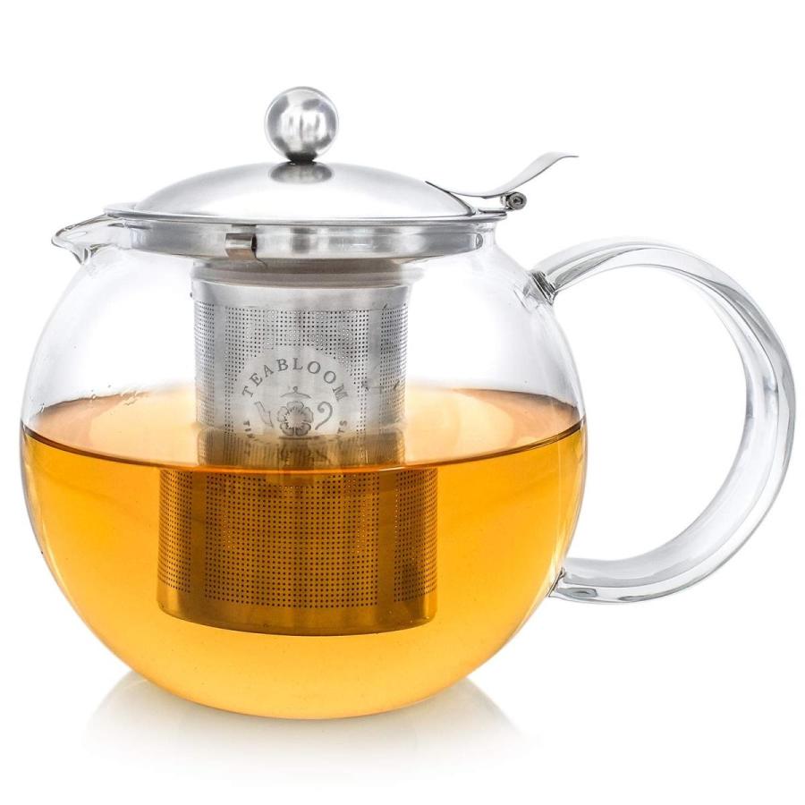 ガラスケトル ガラスティーポット ガラスポット 1200ml 茶こし付 ガラス製急須 耐熱ガラス 直火OK Glass Teapot Tea