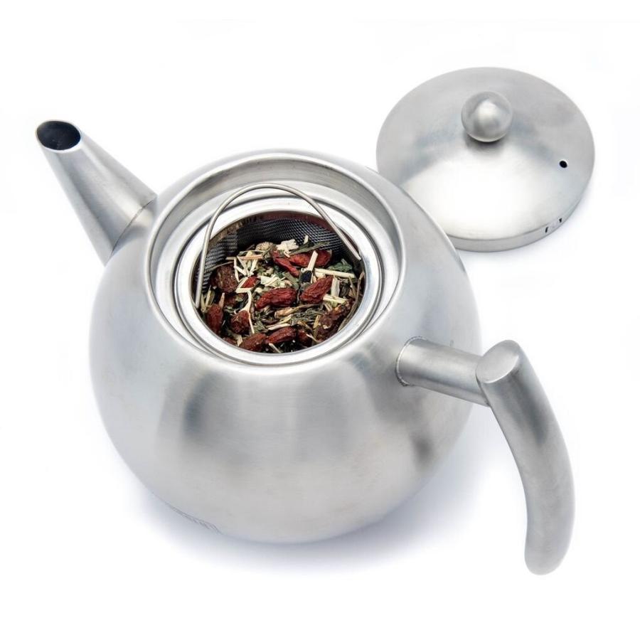 ティーポット カフェケトル 急須ケトル ケトル 1L ヤカン 茶こし付 Venoly Stainless Steel Tea Pot With Removable やかんの画像