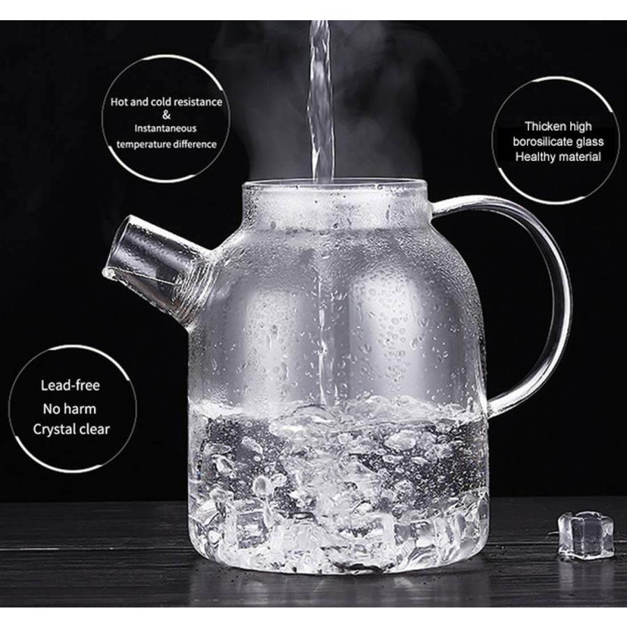 ガラスケトル ガラスティーポット ガラスポット カラフェ ピッチャー ジャグ 水差し 約1 6l 直火ok Jiaqi Glass Water Pitcher ティーポット 急須 耐熱ガラス Akt8 通販 Yahoo ショッピング