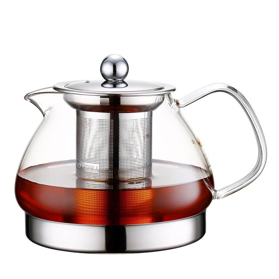 ガラスケトル ガラスティーポット ガラスポット 直火OK カラフェ ピッチャー ジャグ 水差し 約800ml Toyo Hofu Glass Teapot ティーポット 急須 耐熱ガラス