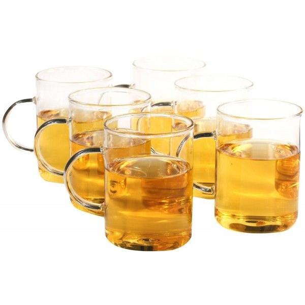 アダージオ　ティーカップ　グラスコップ　ガラスカップ　6セット　Adagio Teas Tea Glasses, Set of 6