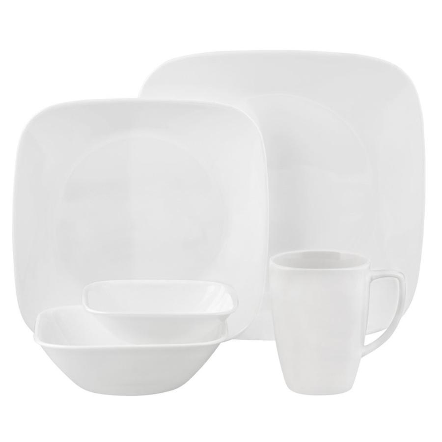 コレール スクエア ディナーウェアー 食器３０点セット ピュアホワイト Corelle Square Pure White 30-Piece Dinnerware Set, Service for 6 1088664｜akt8｜02