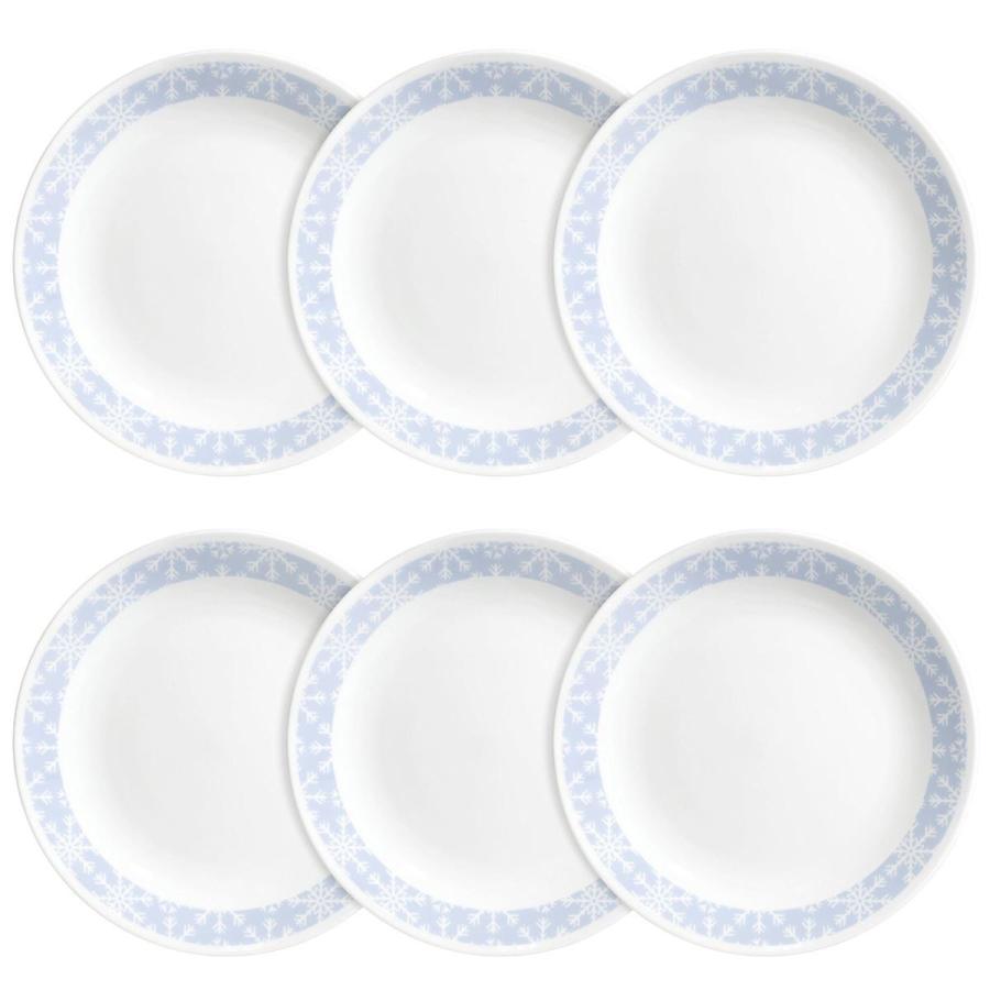 コレール リビングウェア ランチプレート 約21cm ６点セット クリスタルフォレスト Corelle Livingware Lunch Plates (6 Pack), Crystal Frost 1121921