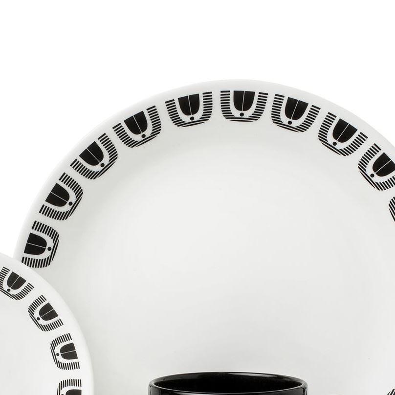 コレール リビングウェアー ディナーウェアー 食器16点セット ブラックナイト Corelle Livingware 16-Piece Dinnerware Set, Black Night 1123680｜akt8｜02