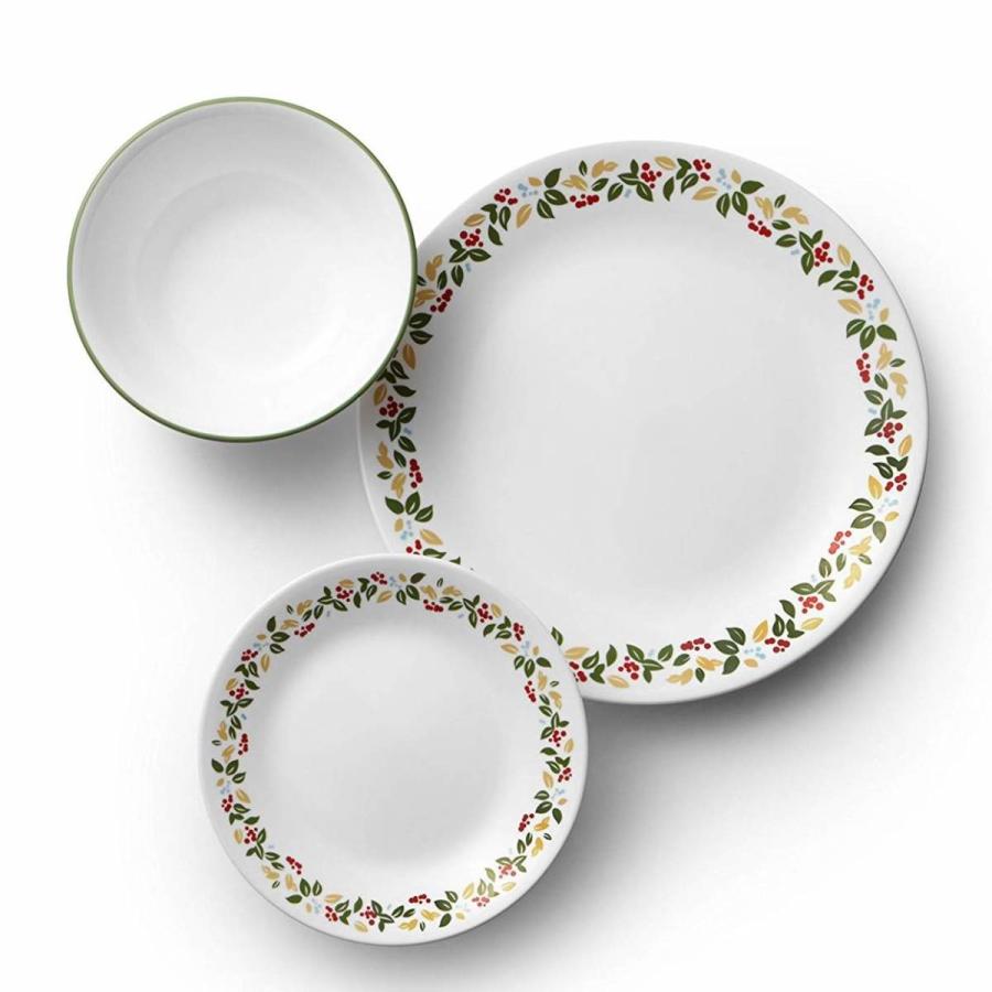 コレール 食器18点セット ディナーウェア ディナープレート お皿セット ホリデー ベリー Corelle Dinnerware Set Holiday Berrie 大皿 小皿 スープ皿｜akt8｜02