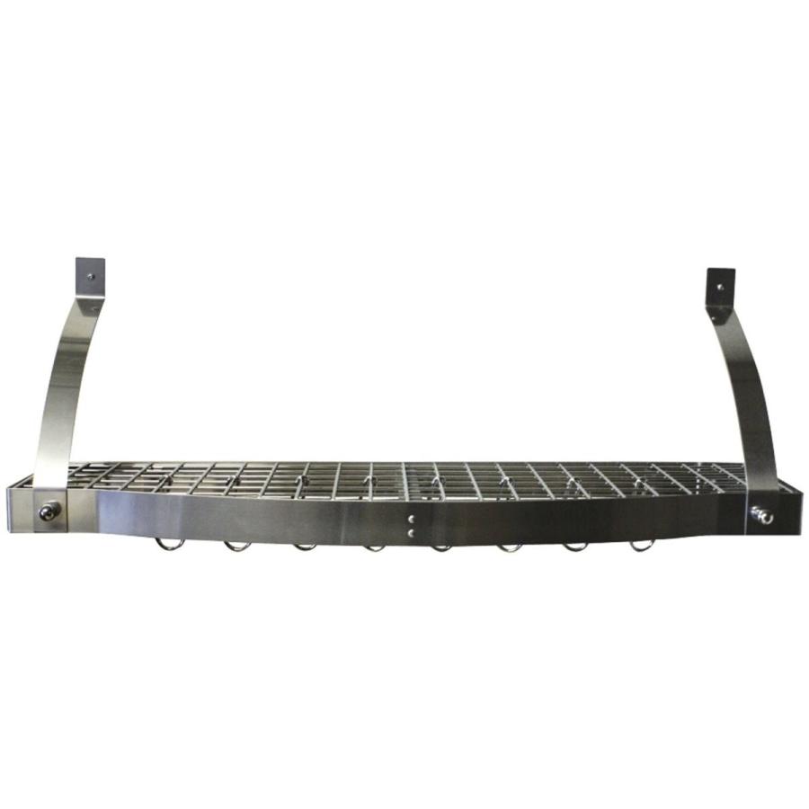レンジ・クリーン クックウエアラック 壁掛け式ポットラック ステンレス 本棚 Range Kleen CW6009 Stainless Steel Pot Rack Bookshelf