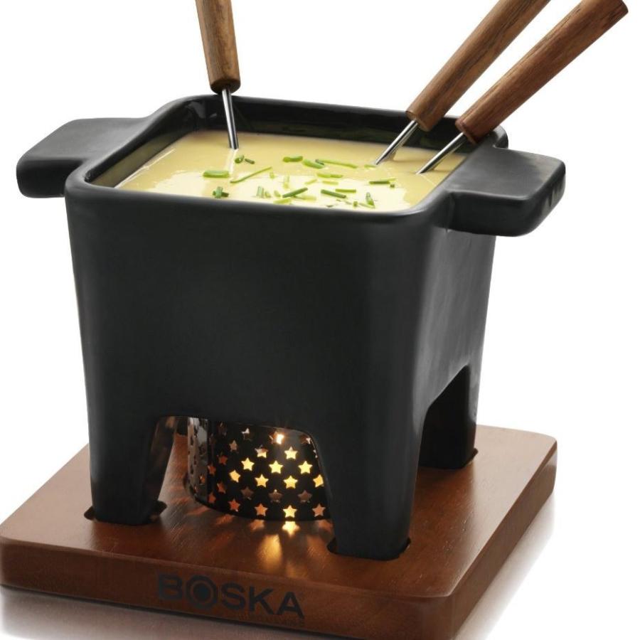 チーズフォンデュセット チョコレートフォンデュ ブラック ボスカ Boska Holland Tapas Cheese Fondue Set, Black 853529 （フォンデュ用チョコ選択可能）｜akt8｜03