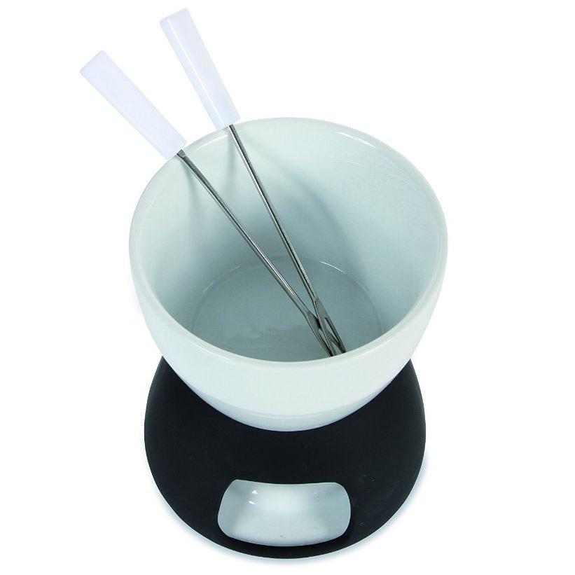 チーズフォンデュ チョコレートフォンデュ鍋 ブラック 2人用 ボスカ