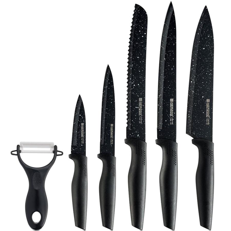 インペリアル コレクション キッチンナイフセット 6点セット ピーラー ブラック Imperial Collection 6 Piece