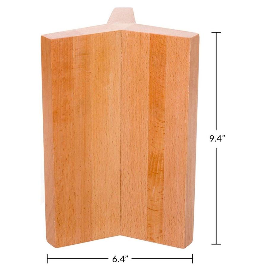 キッチンナイフスタンド マグネット式スタンド 包丁スタンド ナイフフォルダー 包丁立 収納包丁 ナイフラック Magnetic Knife Block Beech Woodの画像