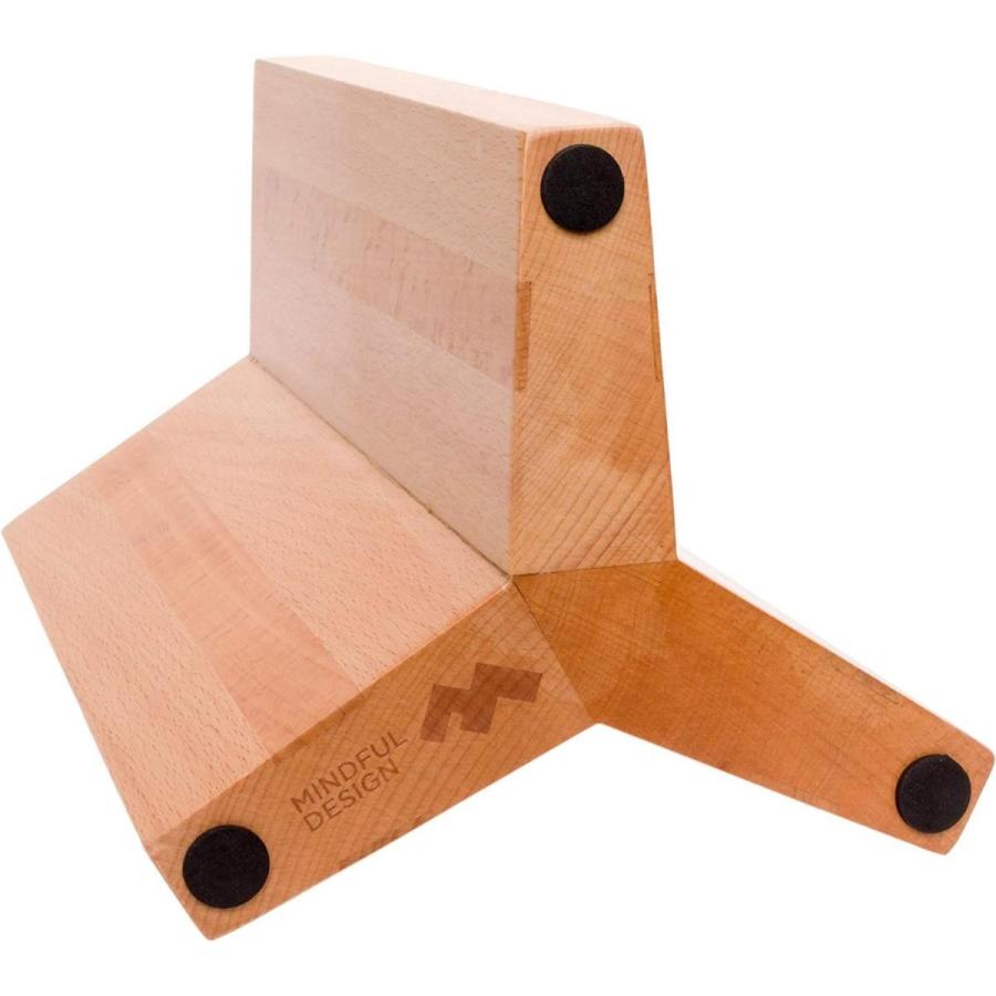 キッチンナイフスタンド マグネット式スタンド 包丁スタンド ナイフフォルダー 包丁立 収納包丁 ナイフラック Magnetic Knife Block Beech Woodの画像