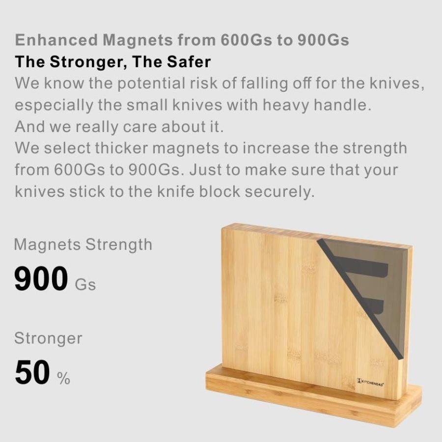 キッチンナイフスタンド マグネット式スタンド 包丁スタンド ナイフフォルダー 包丁立 収納包丁 ナイフラック Luxury Magnetic Knife Block Holderの画像
