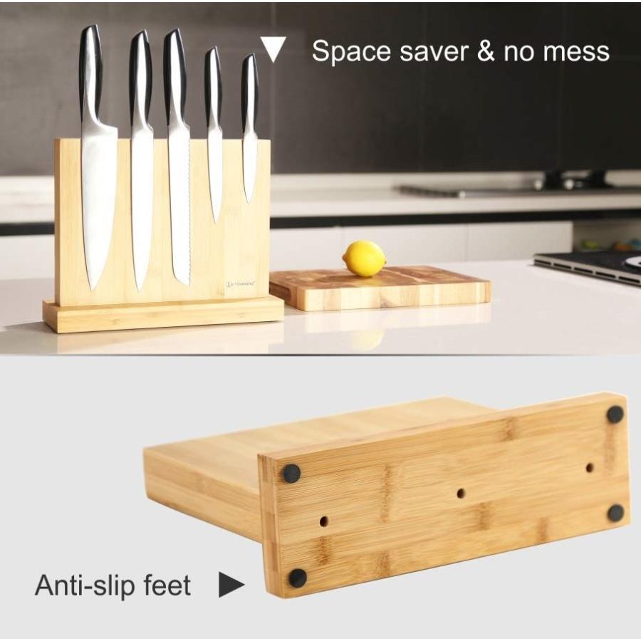 キッチンナイフスタンド マグネット式スタンド 包丁スタンド ナイフフォルダー 包丁立 収納包丁 ナイフラック Luxury Magnetic Knife Block Holderの画像