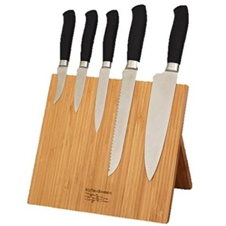 キッチンナイフスタンド マグネット式スタンド 包丁スタンド ナイフフォルダー 包丁立 収納包丁 ナイフラック Magnetic Knife Block EcoTrueBambooの画像