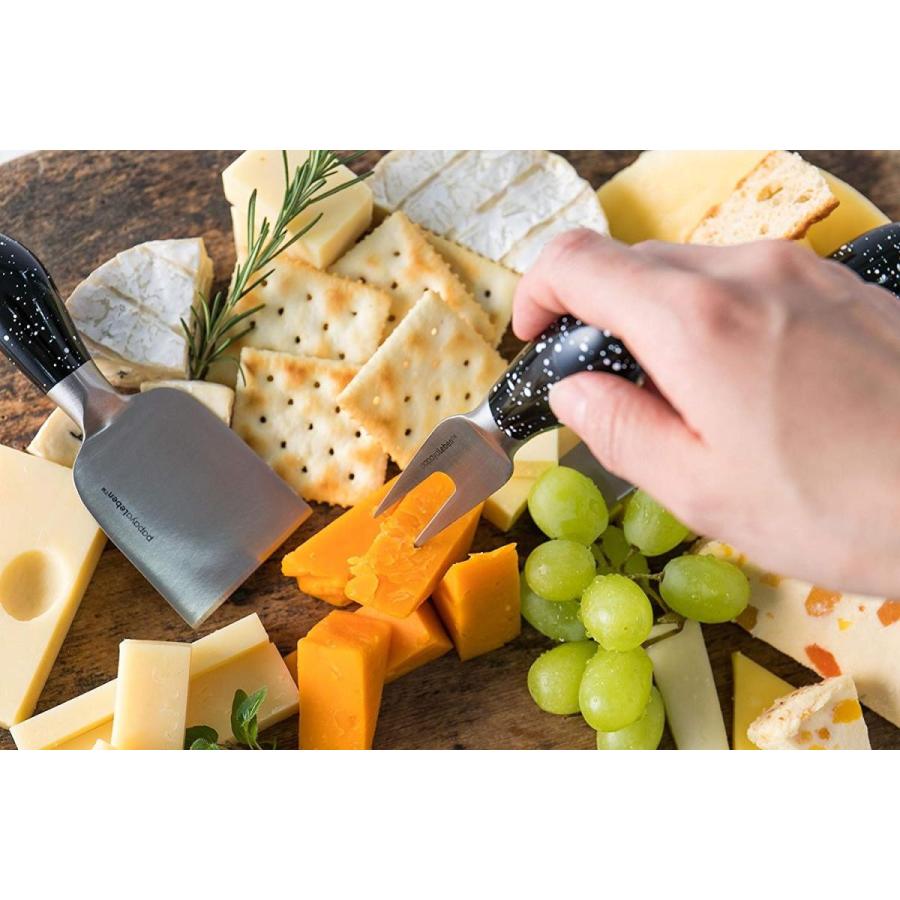 チーズナイフ 5点セット チーズカッター チーズフォーク チーズカット チーズスライス マグネットスタンド付 papayaLeben