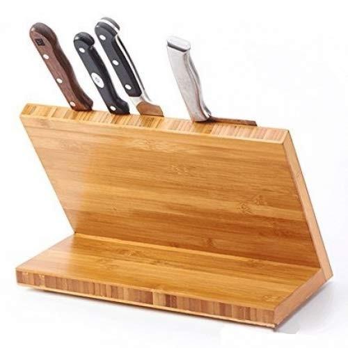 キッチンナイフスタンド マグネット式スタンド 包丁スタンド ナイフフォルダー 包丁立 収納包丁 ナイフラック QIKEBamboo Magnetic Knife Block Stand Holderの画像