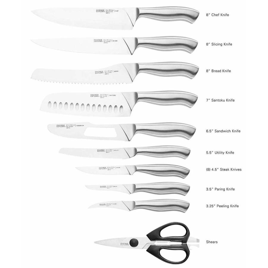 ナイフセット 包丁セット 18点セット キッチンナイフセット ブロック付 刃物 シカゴカトラリー Chicago Cutlery Insignia Guided Grip Knife Block Set_1