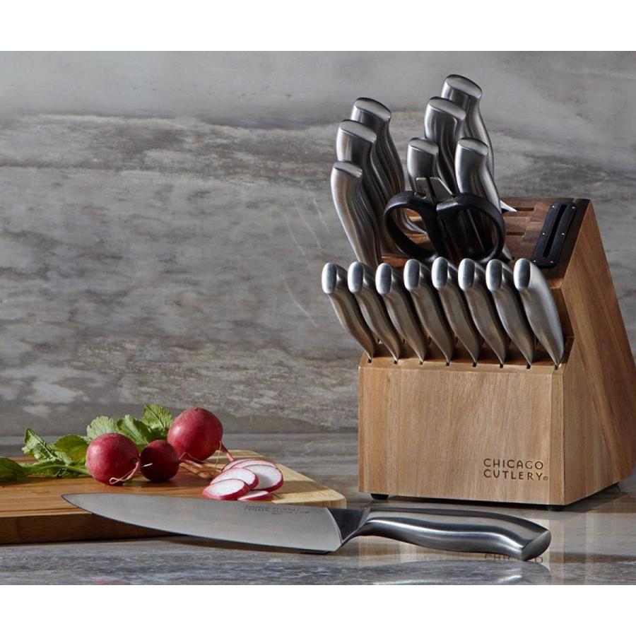 ナイフセット 包丁セット 18点セット キッチンナイフセット ブロック付 刃物 シカゴカトラリー Chicago Cutlery Insignia Guided Grip Knife Block Set_4