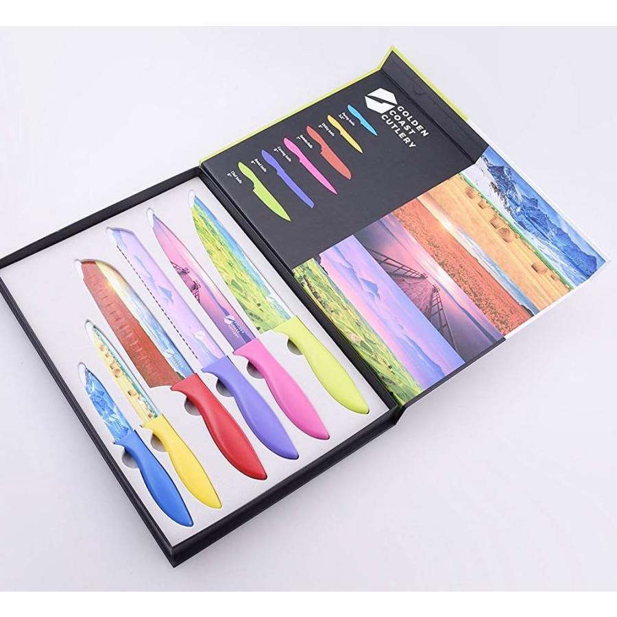包丁６点セット キッチンナイフ6点セット 包丁セット カラフルナイフセット