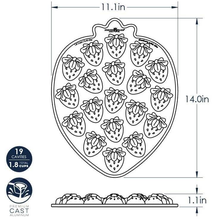 ノルディックウェア ストロベリー ケーキ型 パン焼き型 焼き型 お菓子作り ゼリー型 プリン型