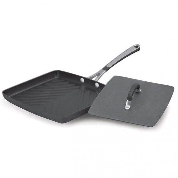 カルファロンノンスティック パニーニフライパン プレス付き Simply