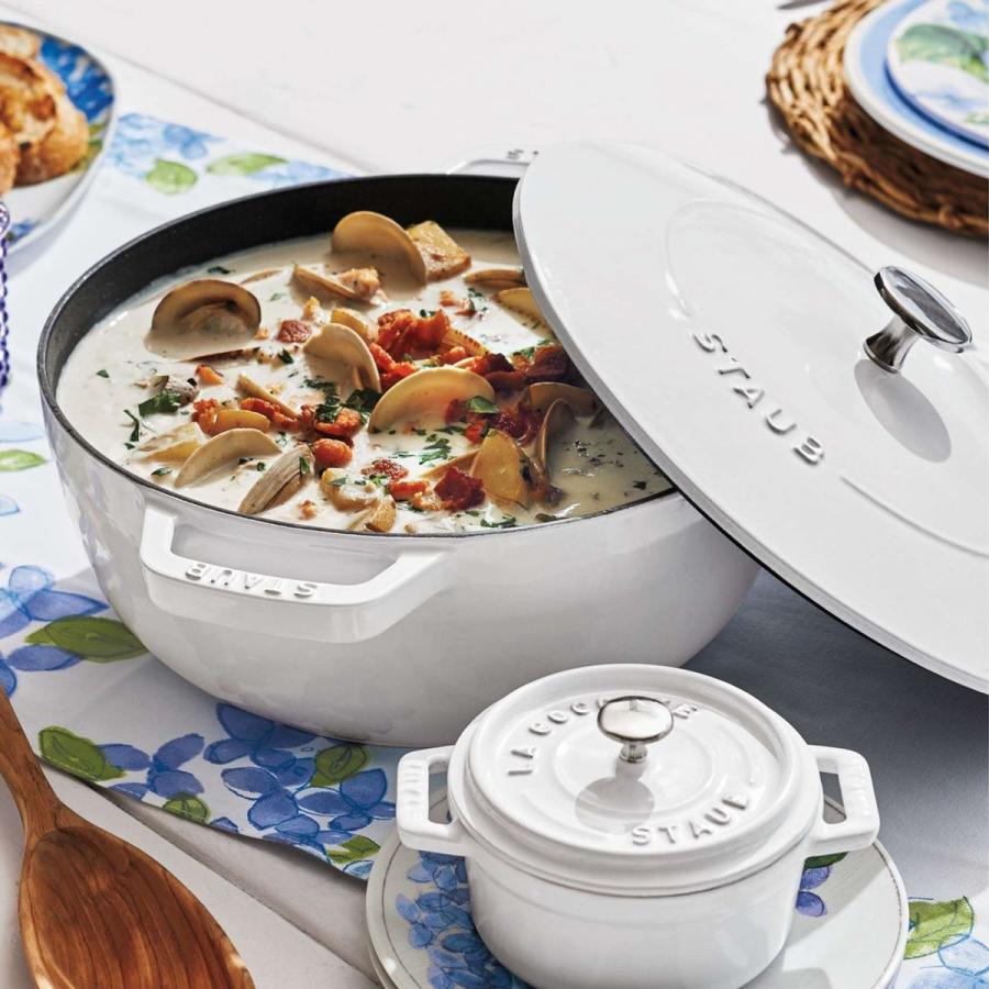 ストウブ エッセンシャル オーブン 鍋 蓋付 約３ ７l エナメルキャスト ホワイト Staub Essential Oven 4qt White Surlatable Ih対応 Akt8 通販 Yahoo ショッピング