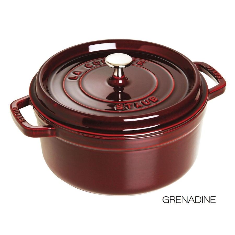 ストウブ鍋 ココット ココット 鍋 約5.2L 蓋付 エナメルキャストStaub ROUND Cocotte 5.5 Qt IH対応 大きな土鍋 フランス鍋 丸鍋 キャストアイロン｜akt8｜07