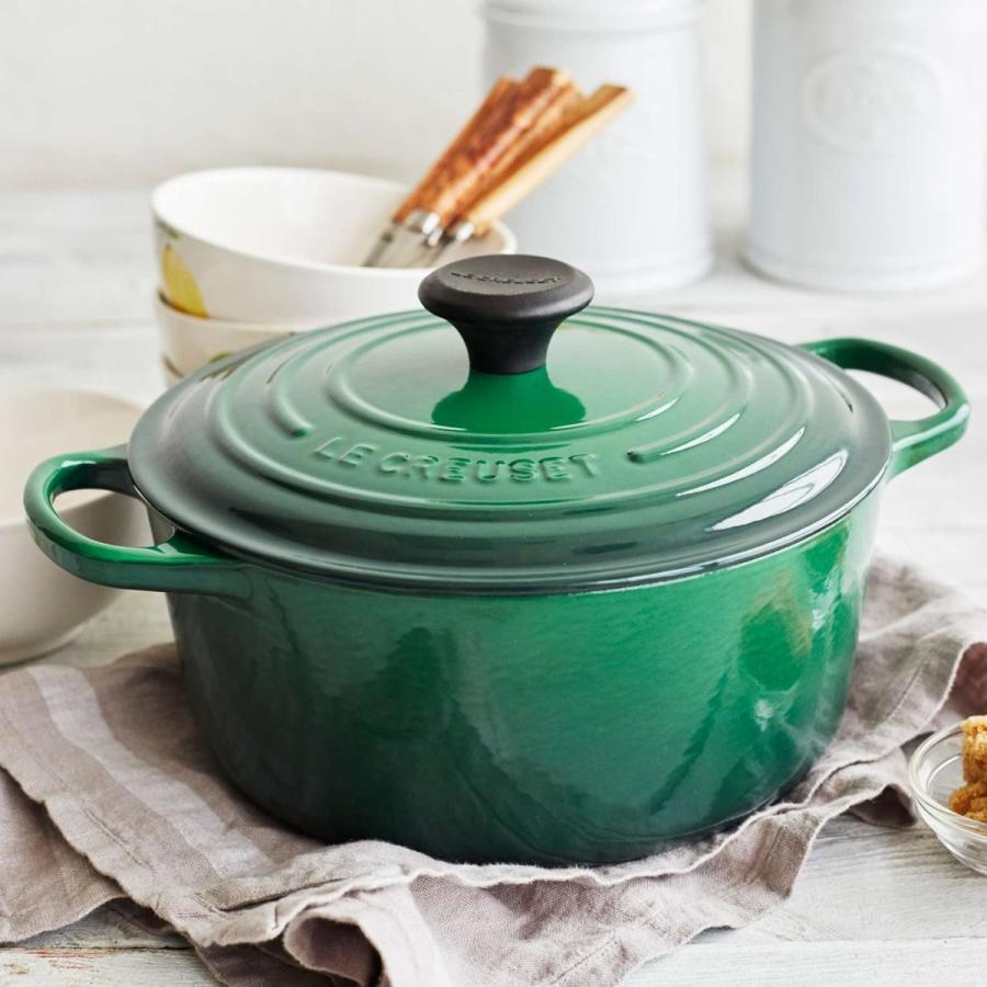 ルクルーゼ シグネチャー ジュニパー ラウンド フレンチオーブン 約6．8L グリーンLe Creuset Signature Juniper